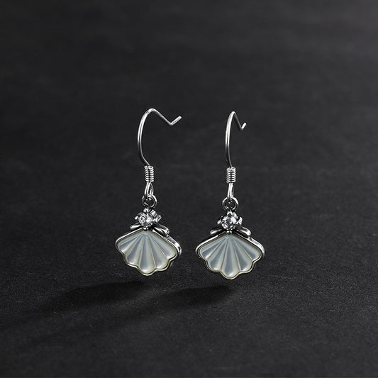 One Shell Sterling Silver 925 Earrings Female Ear Clip Earrings - 4 - CJ