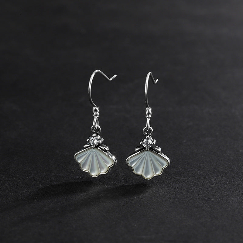 One Shell Sterling Silver 925 Earrings Female Ear Clip Earrings - 4 - CJ