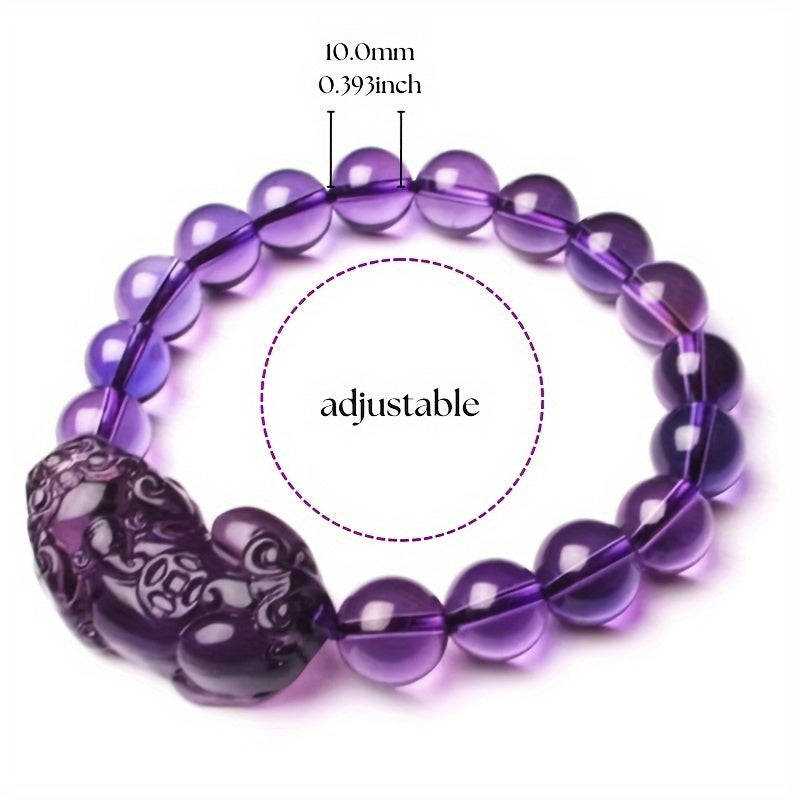 Purple Wealth Summons Feng Shui Bracelet - Attracts Prosperity, Brings Good Luck, Protects Wealth And Promotes Spiritual Growth - 5 - CJ