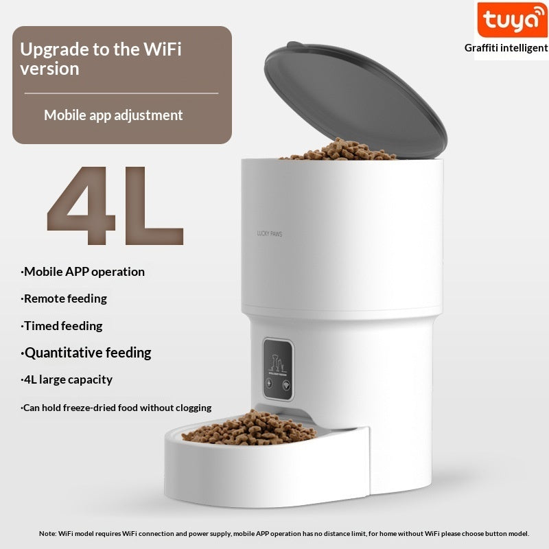 Pet Automatic Feeder Mobile Phone WiFi Remote Timed Feeding - 0 - CJ