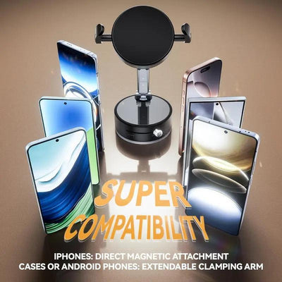 Upgraded Wireless Magnetic 360 Degree Rotating Adjustable Folding Car Phone Holder Strong Suction Power Is Suitable For Magsafe And All Smartphones - 5 - CJ