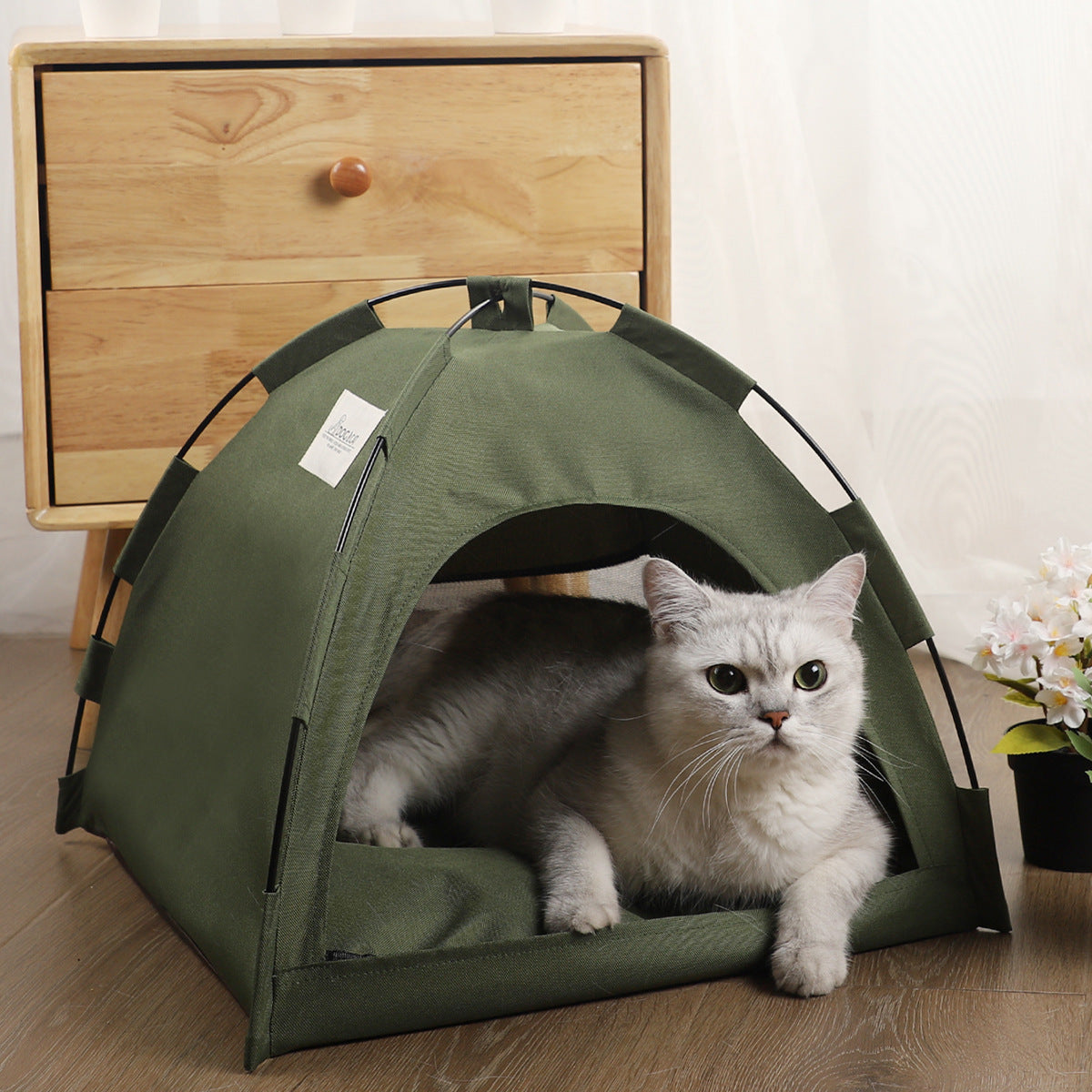 Cat Tent Cooling Mat  Dog House Pet Sofa Camping Dog Bed With Cushion For Dog Kennel Indoor Cat Nest Cat Bed Pets Products - 0 - CJ