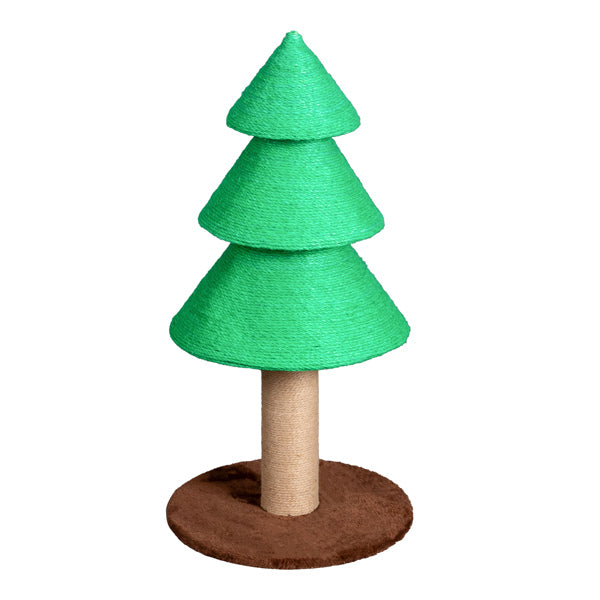 31.5in Christmas Tree Cat Scratcher, Cat Scratching Post For Indoor Cats, Large Sisal Cat Scratching Tree Cat Scratch Tower, Green - 5 - CJ