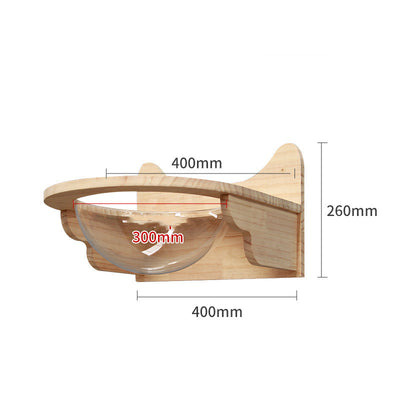 Pet Cat Climbing Frame Wall Type Solid Wood Wall Hanging Platform Ladder Pets Accessories - 0 - CJ - Space lying warehouse - CJJT148790302BY