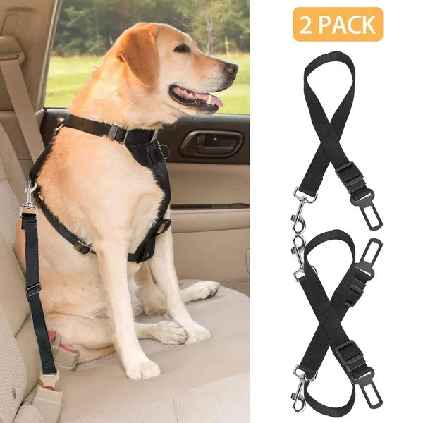 2Pcs Pet Dog Seat Belt Leash Adjustable Pet Dog Cat Safety Leads Harness - 5 - CJ