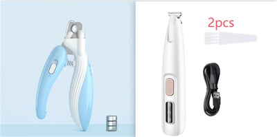 Pets Dog Paw Trimmer With LED Light Fully Waterproof Pet Hair Trimmer With LED Display Dog Clippers For Grooming Widen Blade - 0 - CJ