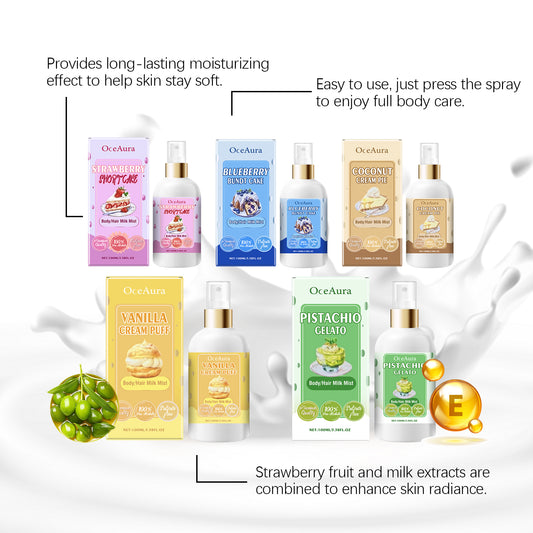 OceAura Body Moisturizing Spray (Pistachio Celato), Moisturizing And Refreshing All Over Hair Treatment Spray - 5 - CJ