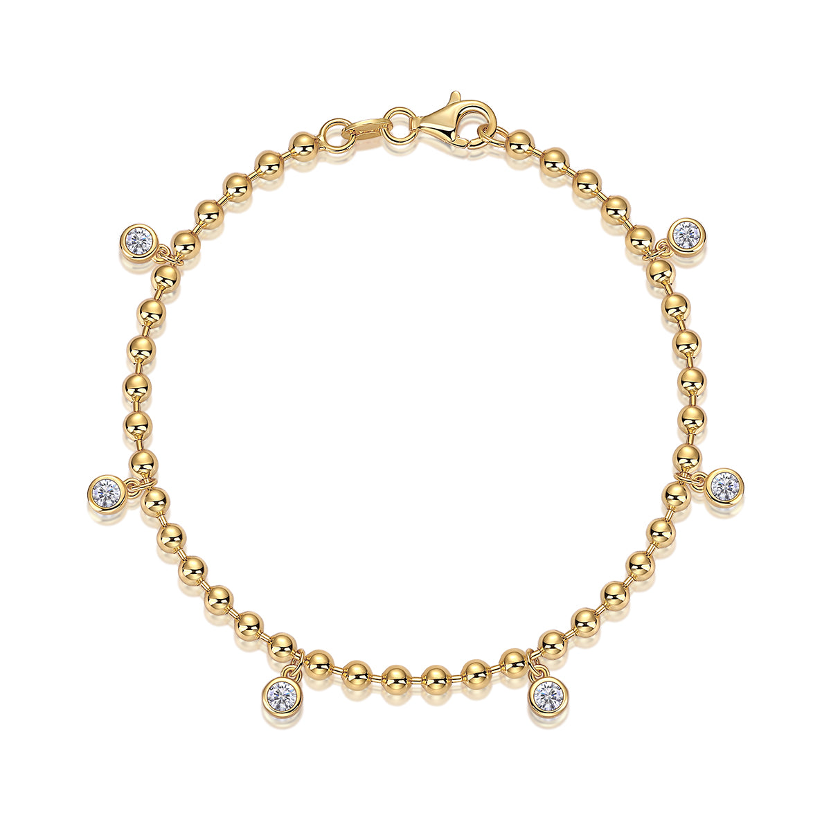 1Luxury Fashion Mossan Diamond S925 Silver Bracelet Comparable To Natural Diamonds Prohibit TikTok sales - 5 - CJ