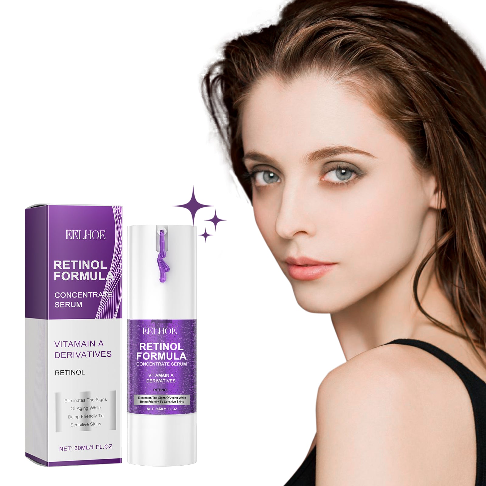 Eelhoe Retinol Face Essence Anti - Wrinkle Whitening Moisturizing Brightening Skin Care Face Essential Oil - 5 - CJ