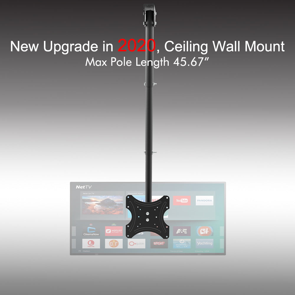 TV Ceiling Bracket, Length Adjustable 360 Degree Rotation, Up And Down 5 - 15 Degrees, Load Capacity 25kg - 5 - CJ