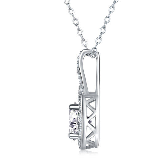1Curve - A Fashionable And Luxurious Diamond Jewelry Pendant Set With 2 - carat Moissanite S925 Sterling Silver And Platinum Plating Prohibit TikTok sales - 5 - cj