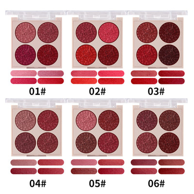MISS ROSE Lipstick Compact 4 Color Lip Gloss Plate Moisturizing Easy To Color Lipstick Foreign Trade Exclusive For Cross - border In Stock Wholesale - 0 - CJ