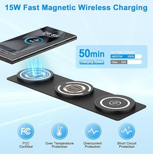 Wireless Charger For Phone, Watch & Earbuds - 5 - CJ