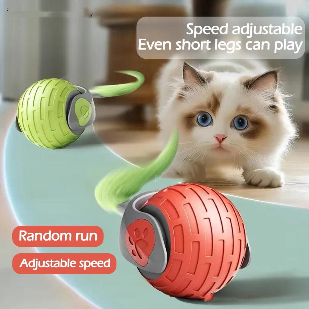 New Interactive Cat Toys Ball Auto Electric Rolling Ball Toys For Cat Kitty Pets Smart Automatic Teaser USB Rechargeable Cat Toy Pet Products - 0 - CJ
