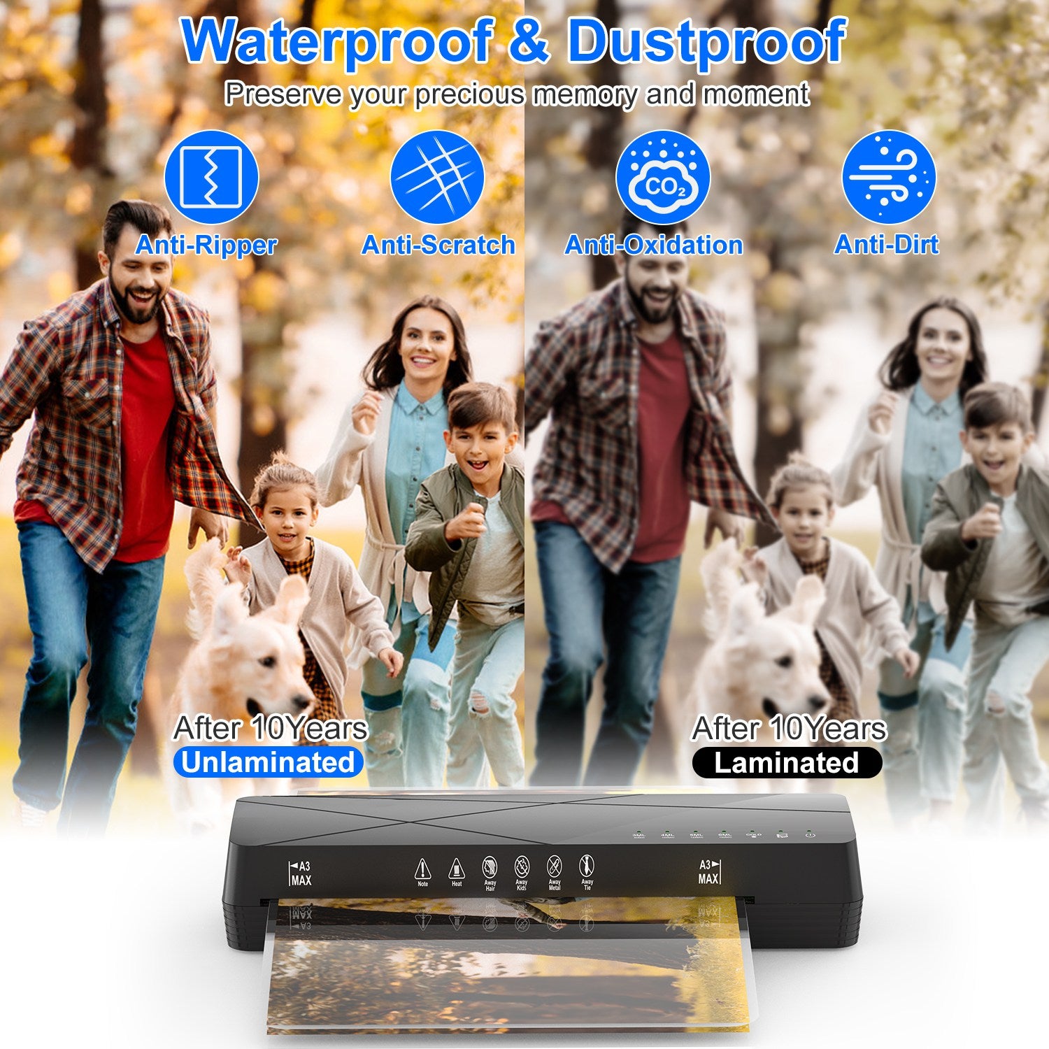 1Pc 13Inch Laminator Machine Hot And Cold Mode A4 Personal Thermal Laminator With ABS Function 60S Warm Up Time 30Mins Auto Off For Home Office School Business - 5.0 - CJ