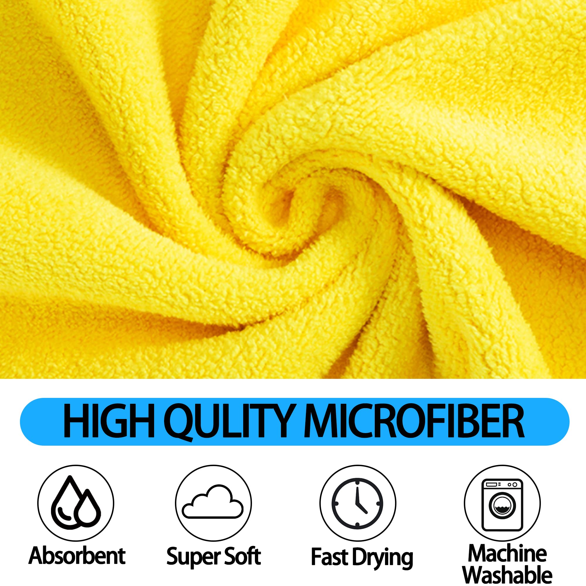 Dog Towels For Drying Dogs Drying Towel Dog Bath Towel, Quick - drying Pet Dog And Cat Towels Soft Fiber Towels Robe Super Absorbent Quick Drying Soft Microfiber Pet Towel For Dogs, Cats Yellow - 5 - CJ