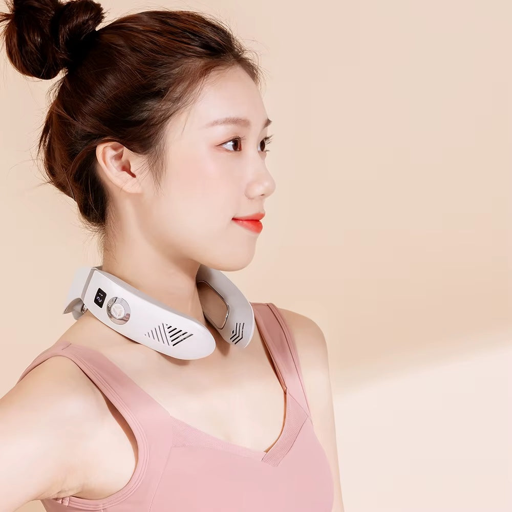 Wholesale Customized Wireless Personal Portable Neck Wearable Massagers Cold And Warm Hanging Neck Massager - 5 - CJ