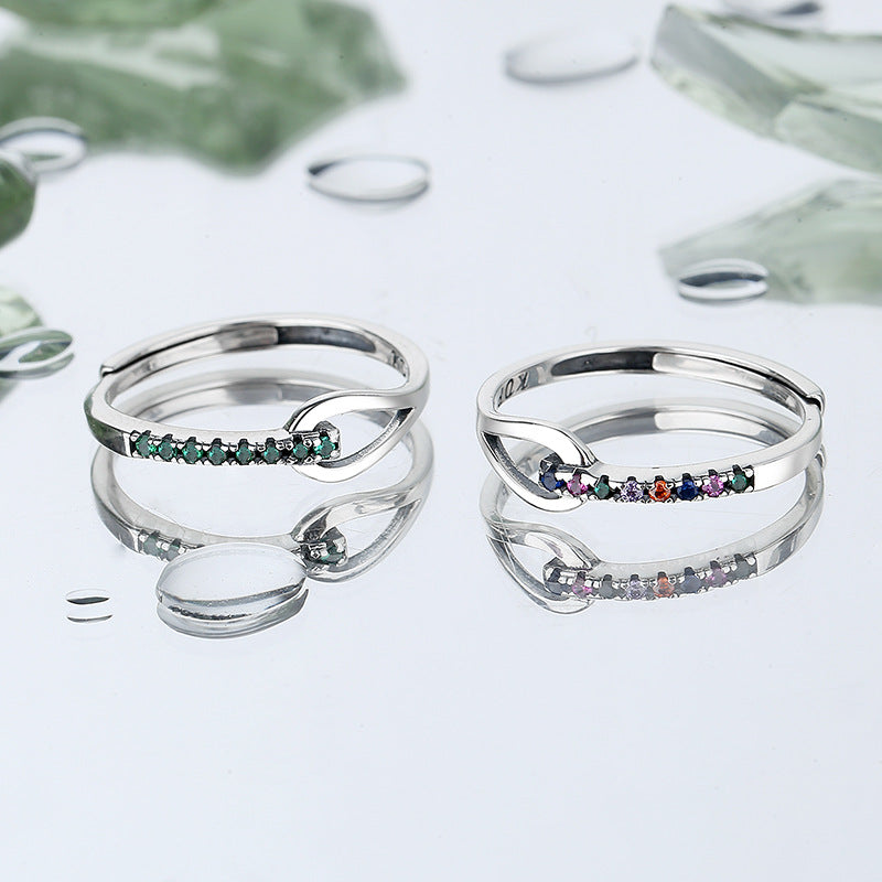 925 Sterling Silver Love Irregular Ring, Simple And Fashionable Design For Female Minority - 4 - https://x.com/titan_prim62775J