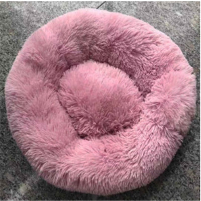 Round Long Hairy Autumn And Winter Nest Pad Cat Mattress - 0 - CJ - Rice pink - 100cm - CJJJCWMY00276 - Rice pink - 100cm