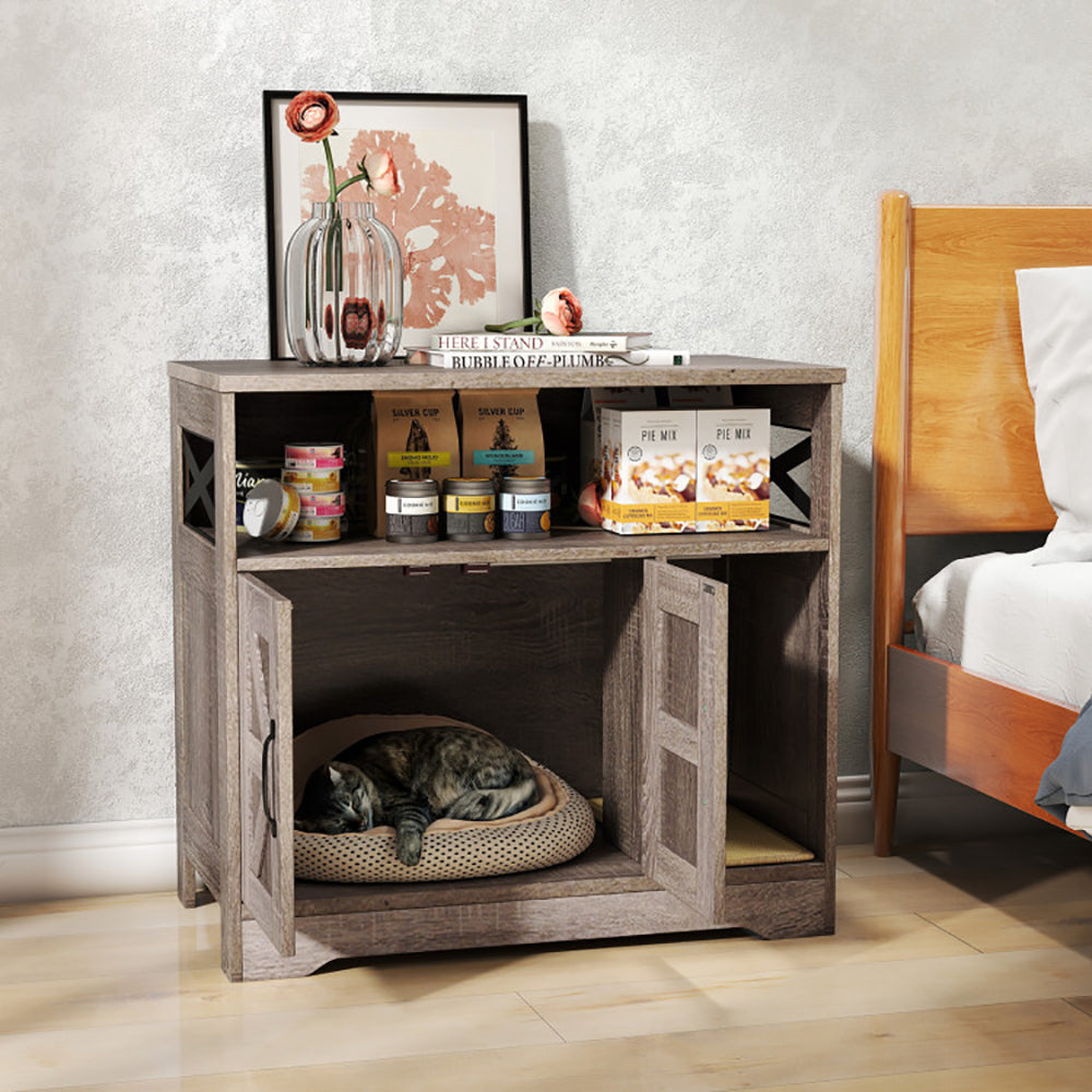 Cat Litter Box Enclosure Hidden Cat Washroom Furniture With Storage - 5 - cjdroshippping