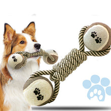 Pet Dumbbell Rope Tennis Ball Chew Toys Teeth Cleaning - 0 - CJ - default - CJJJCWGY00183 - default