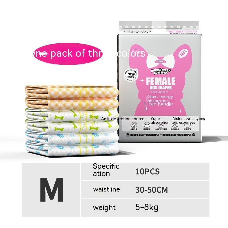 Disposable Female Dog Urinary Diaper Physiological Pants - 0 - CJ - Female dog upgrade - M - CJGY189006513MN