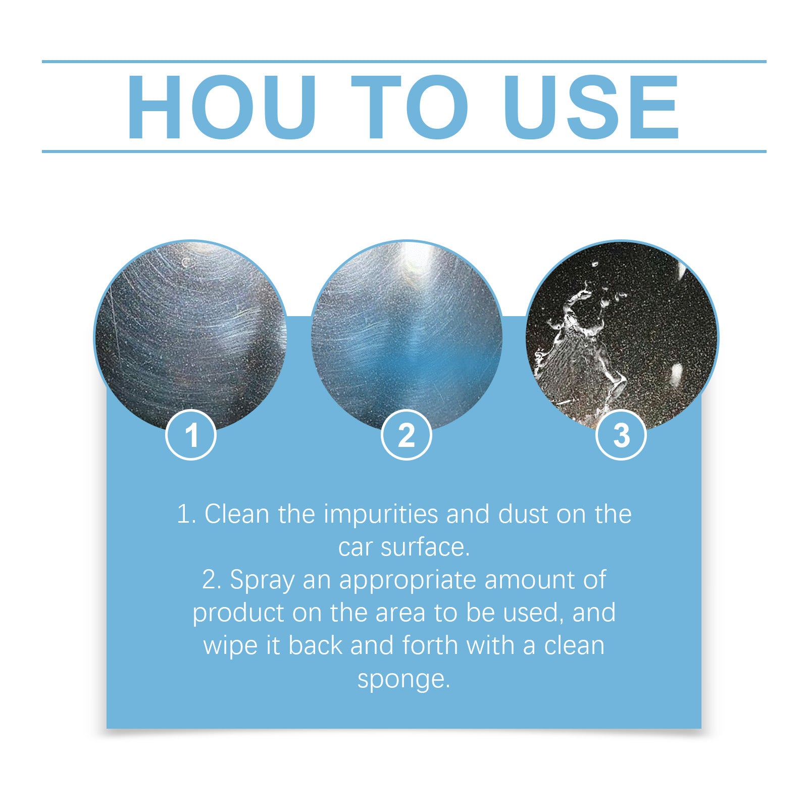 Homonth Car Ceramic Detail Spray - Car Paint Maintenance, Stain Removal, Waterproof, Transparent Coating Protection Spray - 5 - cjdropshipping