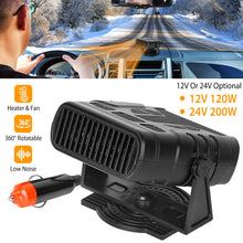 24V 200W Or  12V 120W Portable Car Heater Heating Fan 2 In 1 Defroster Demister Windshield Heater Automotive Cooling Fan - 5.0 - CJ