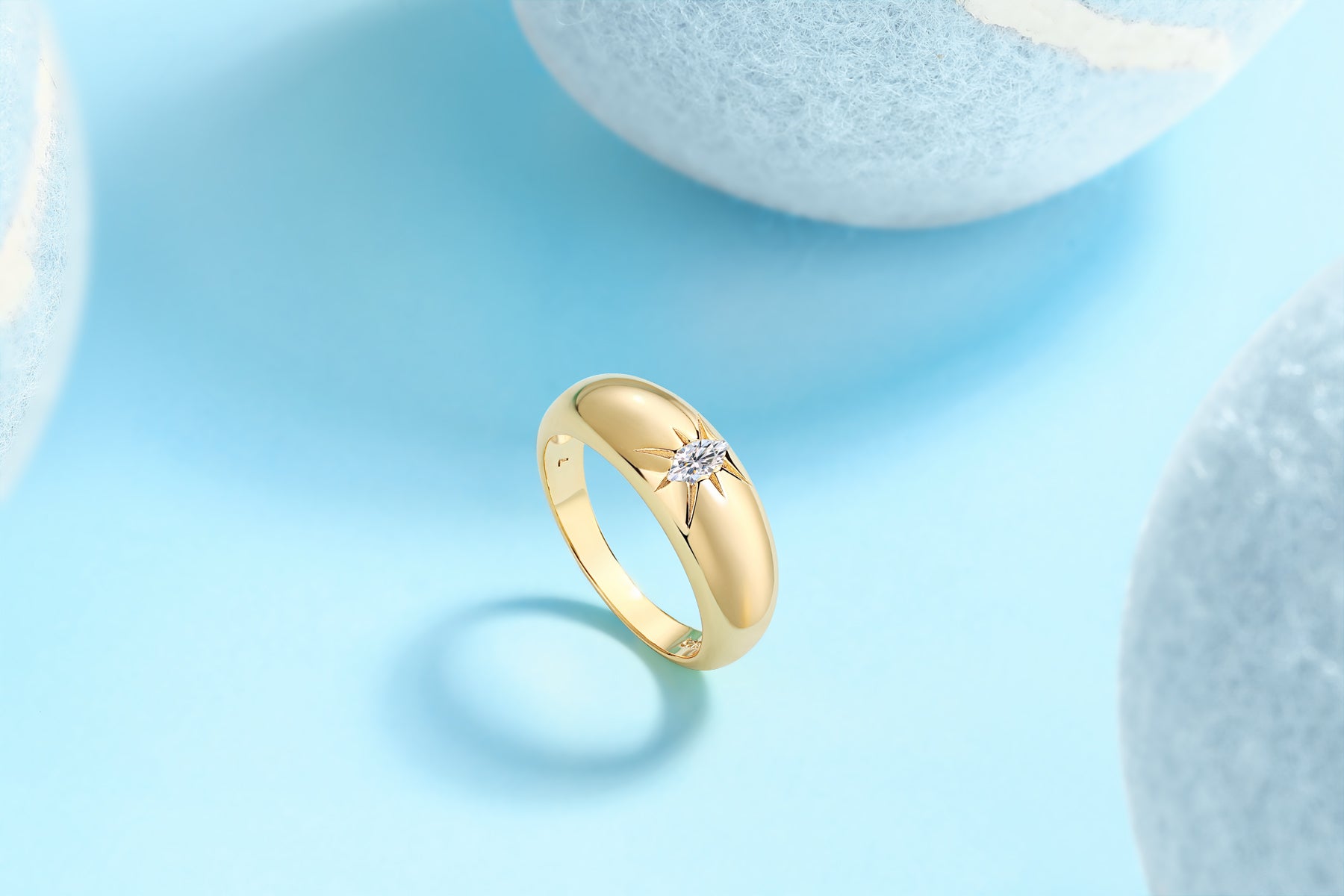 1Eight - prong Radiance - A Fashionable And Luxurious Jewelry Piece Set With Moissanite S925 Sterling Silver And Gold - plated Diamond Prohibit TikTok sales - 5 - CJ