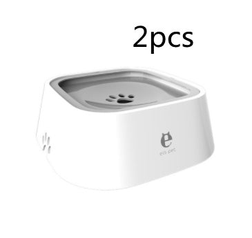 Pet Feeding Bowls Not Wetting Mouth No Spill Cat Bowl Prevent Splashing Water Feeder - 0 - CJ - Grey2pcs - CJGY117281705EV