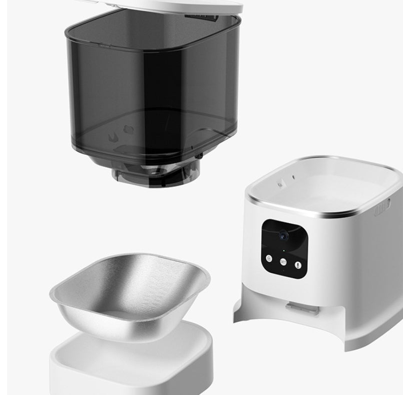 Pet Automatic Feeder Large Capacity Smart Voice Recorder APP Control Timer Feeding Cat Dog Food Dispenser With WiFi Pet Bo - 0 - CJ