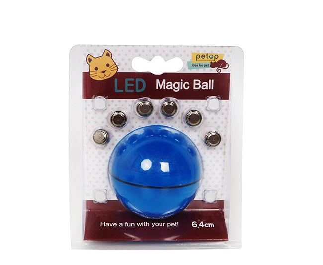 LED Laser Electronic Rolling Pet Funny Cat Toy Ball - 0 - CJ - blue - CJJJCWMY00142 - blue