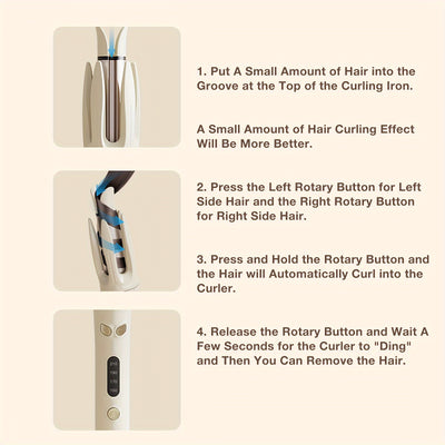 Automatic Hair Curler, 28mm Barrel, 4 Temperature Modes, Negative Ion Generator, Smart Timer And Sensor, Auto Off For Safety - 5 - CJ