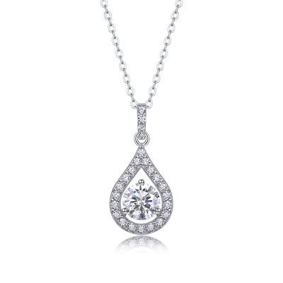 1Heart Charm - A Fashionable And Luxurious Diamond Jewelry Piece Set With 1 - carat Moissan Diamond S925 Sterling Silver And Platinum - plated Pendant Prohibit TikTok sales - 5 - CJ
