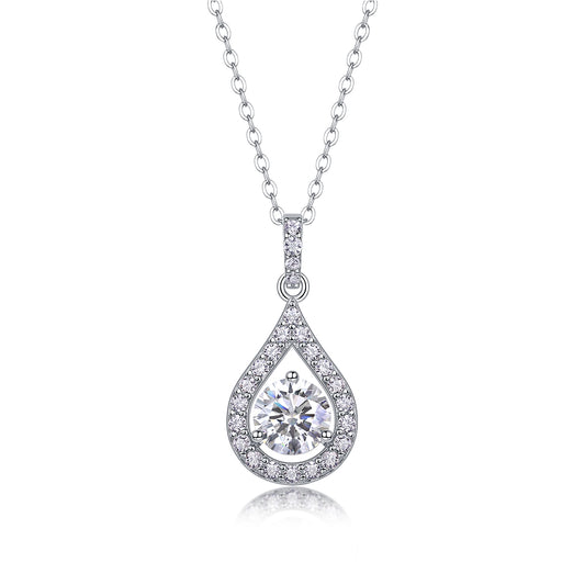 1Heart Charm - A Fashionable And Luxurious Diamond Jewelry Piece Set With 1 - carat Moissan Diamond S925 Sterling Silver And Platinum - plated Pendant Prohibit TikTok sales - 5 - CJ