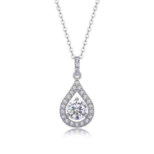 1Heart Charm - A Fashionable And Luxurious Diamond Jewelry Piece Set With 1 - carat Moissan Diamond S925 Sterling Silver And Platinum - plated Pendant Prohibit TikTok sales - 5 - CJ