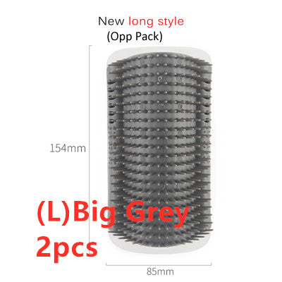 Cat Self - Grooming Brush Pet Wall Rubbing Device - 0 - CJ - Big Grey 2pcs - CJJJCWMY00001 - Big Grey 2pcs