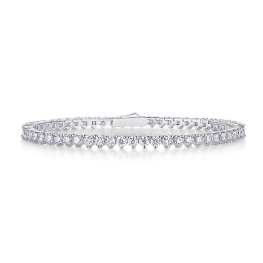 1Mark Luxury Fashion Mosan Diamond S925 Silver Bracelet Comparable To Natural Diamonds Prohibit TikTok sales - 5 - CJ