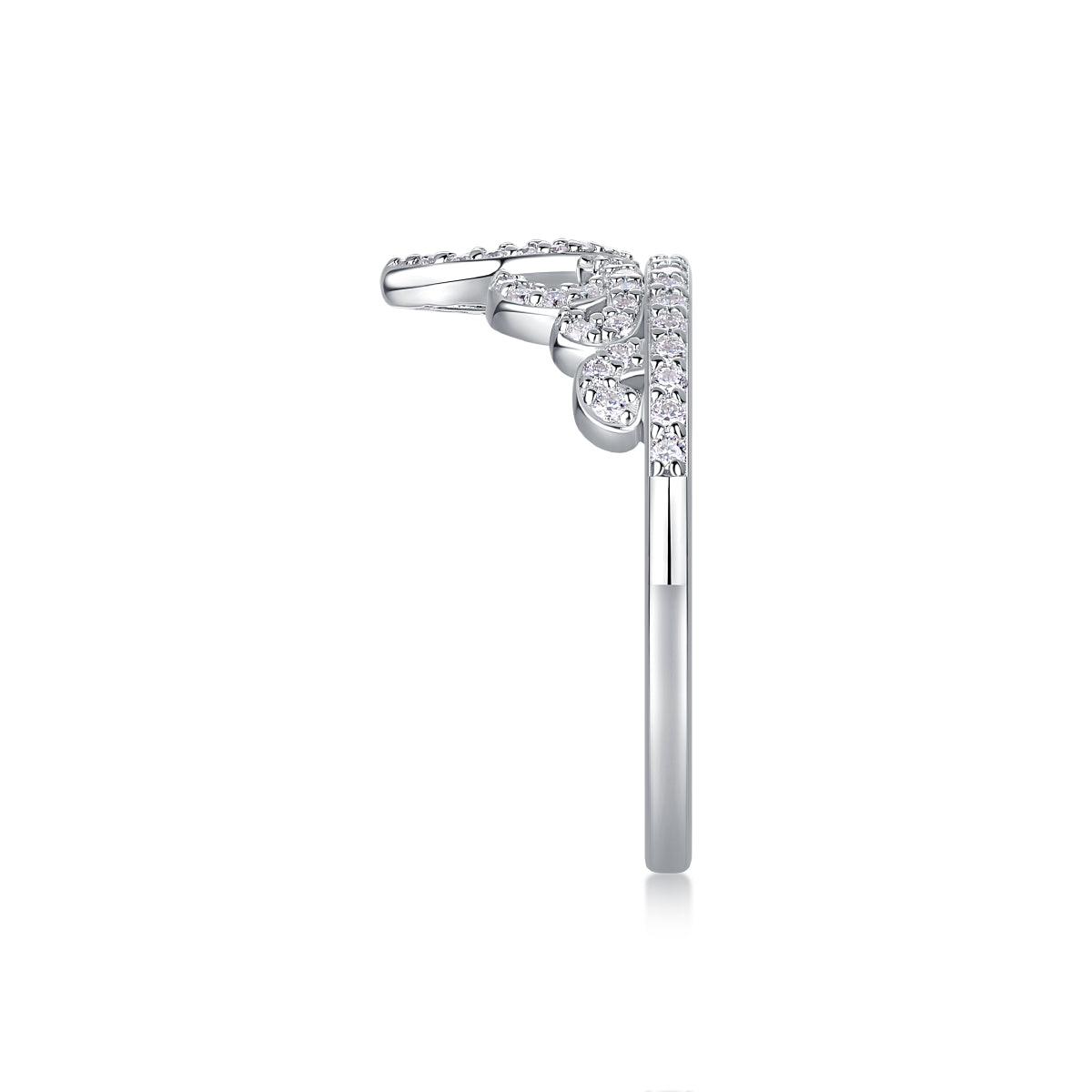 1Crown Diamond Ring Luxury And Stylish Moissanite Silver Ring Prohibit TikTok sales - 5 - CJ