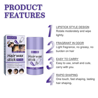 EELHOE Hair Wax Stick Broken Hair Polishing Hair Wax Stick Small Broken Hair Hair Finishing Broken Hair Styling Cream Haircare Gel Haircare - 5.0 - CJ