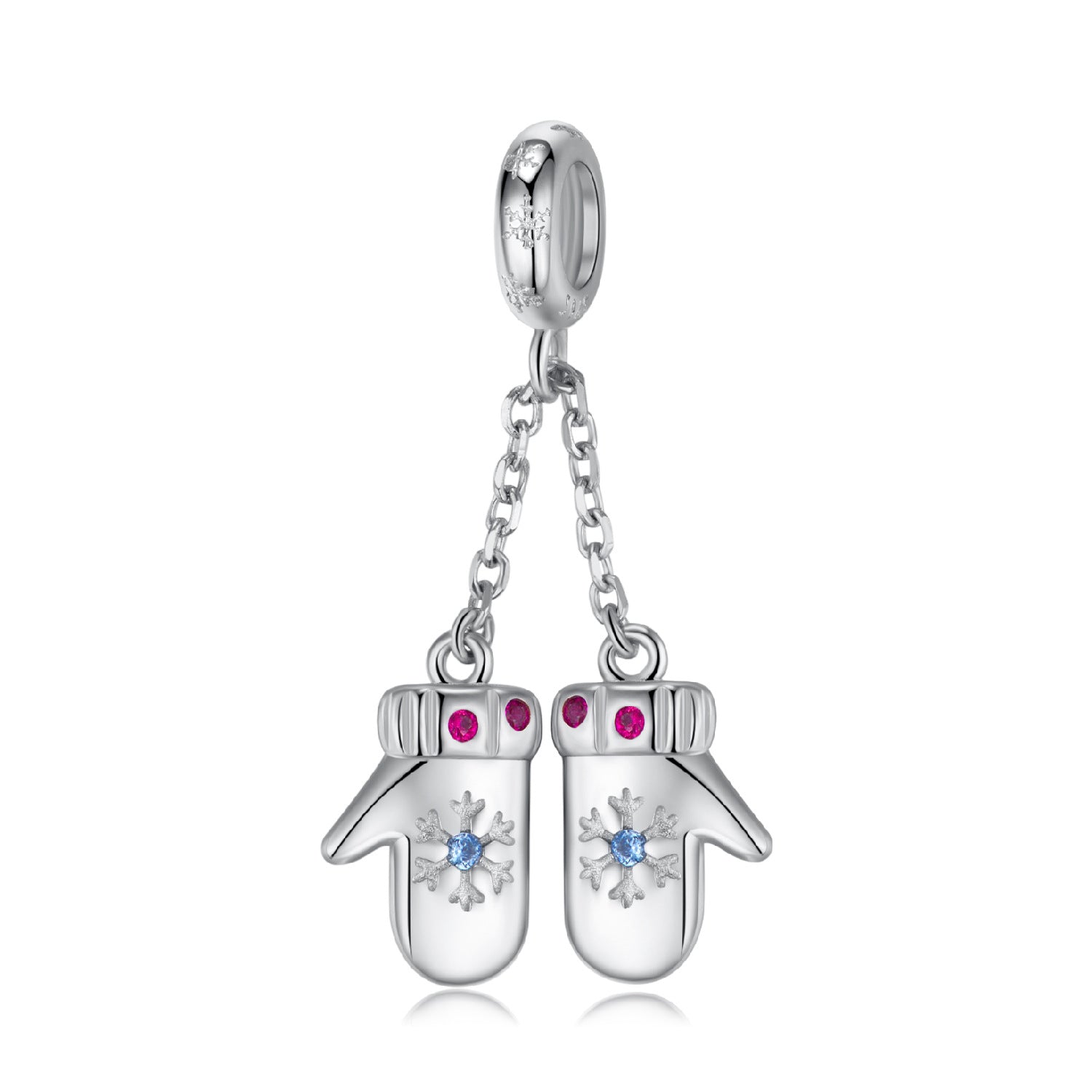 Snowflake Gloves Pendant Christmas Series 925 Silver Personality Necklace Bracelet Diy Pendant - 4 - CJ