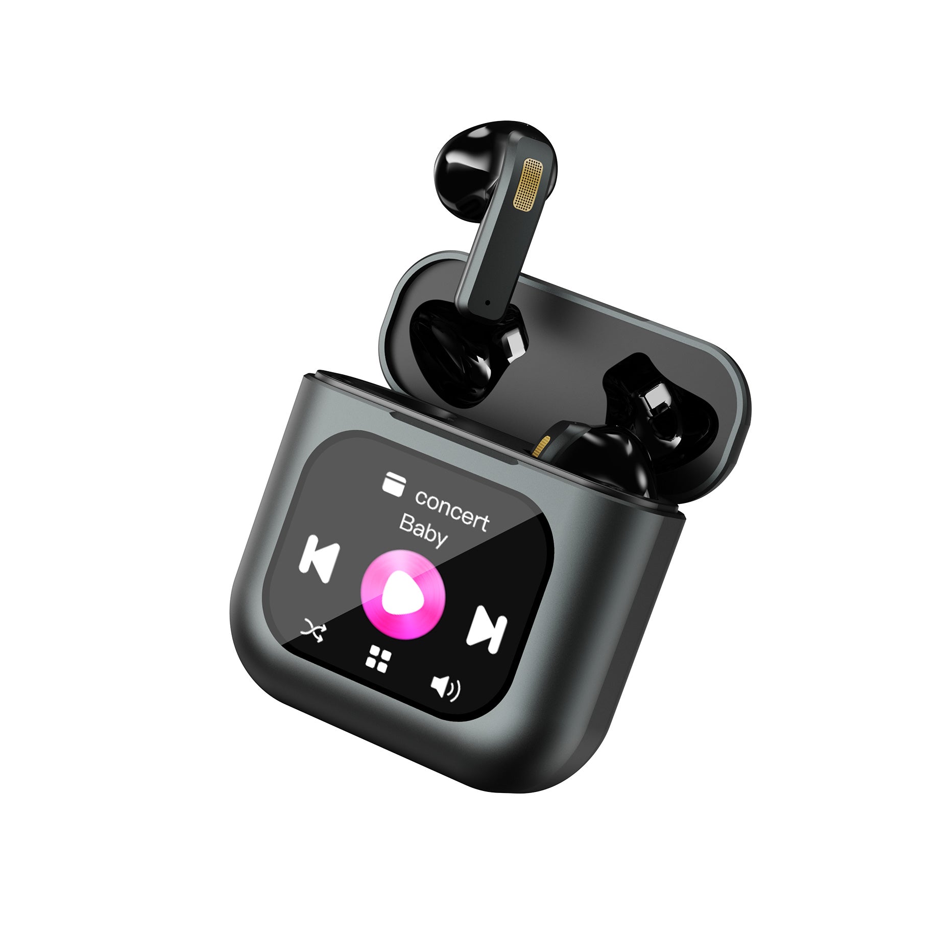 TWS Screen Display Wireless Active ANC Noise - canceling Earbuds, Smart Touch Screen Wireless Earbuds, Noise - canceling Wireless Earphones, Long Battery Life, Built - in SD Card With MP3 Playback - 5 - CJ