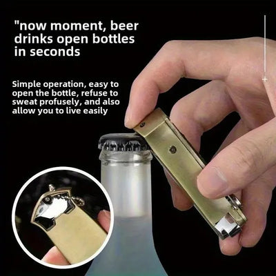 1pc 3 - in - 1 Lighter, Butane Lighter, Bottle Opener Lighter, Outdoor Emergency Lighter, Tactical Design Engraved Lighter, Portable Lighter For Camping, Hiking, Survival, Perfect Gift For Father, Husband - 5 - CJ