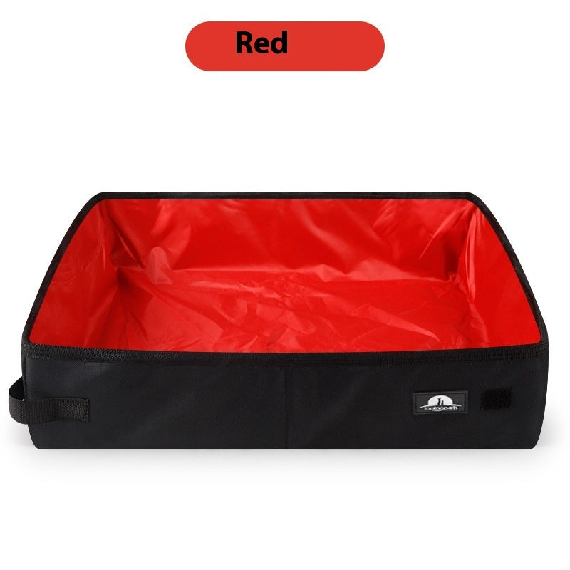 Portable Foldable Litter Box Waterproof Oxford Cloth - 0 - CJ - Red - 50X40cm - CJYD235395302BY