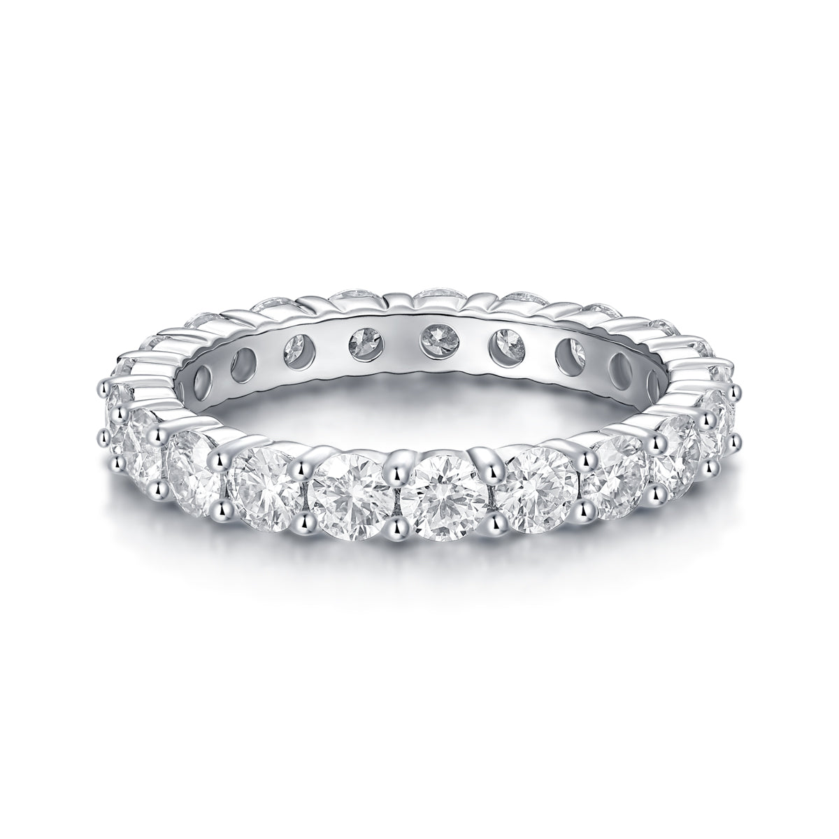 1Luxury Fashion Diamond Ring, Row Diamond Ring, Moissanite Silver Ring, Jewelry Prohibit TikTok sales - 5 - CJ