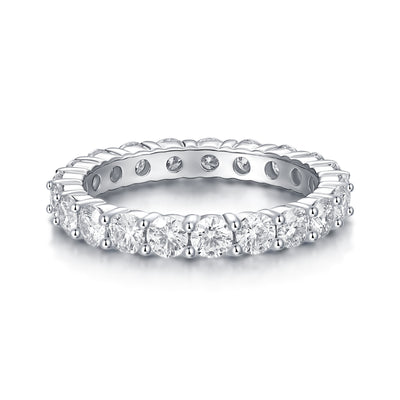 1Luxury Fashion Diamond Ring, Row Diamond Ring, Moissanite Silver Ring, Jewelry Prohibit TikTok sales - 5 - CJ