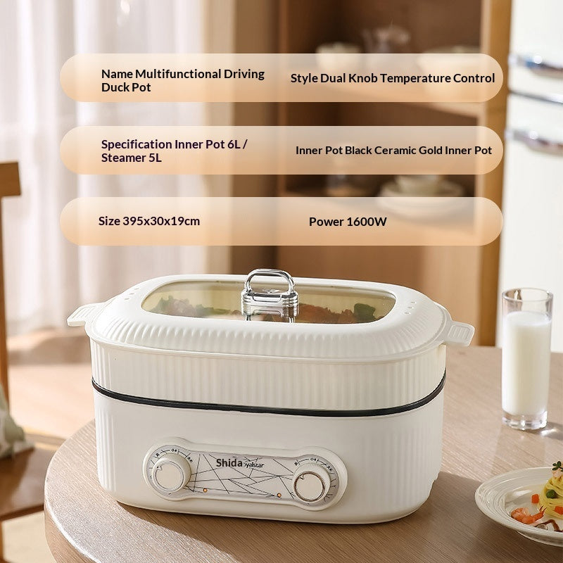 Double-Boiler Household Multi-Function Electric Hot Pot