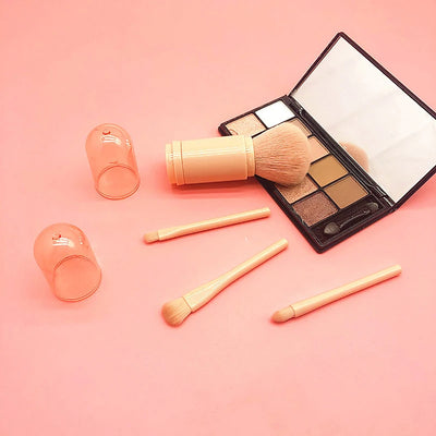 4in1 Portable Makeup Brush Set Beauty Brush - 5 - CJ