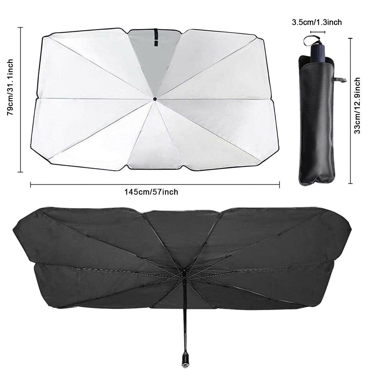Car Window Sunshade Sun Shade Visor Windshield Cover Auto Car SunShade Foldable UV Umbrella - 5 - cjdropshipping