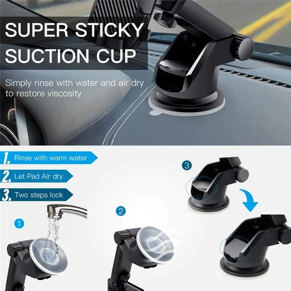 360Universal Mount Holder Car Stand Windshield For Mobile Cell Phone GPS - 5 - CJ